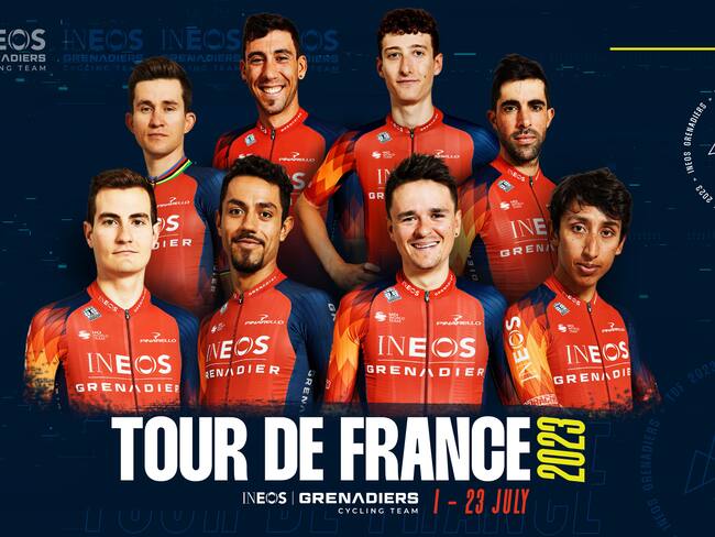Corredores de Ineos para el Tour de Francia 2023.