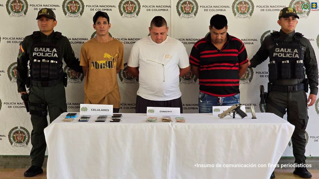 Tres personas fueron capturadas en Ibagué por miembros del grupo Gaula
