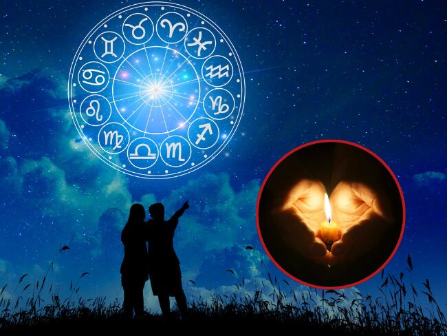 Imagen de referencia // personas con los signos de zodiaco // persona con una vela en las manos // Getty images