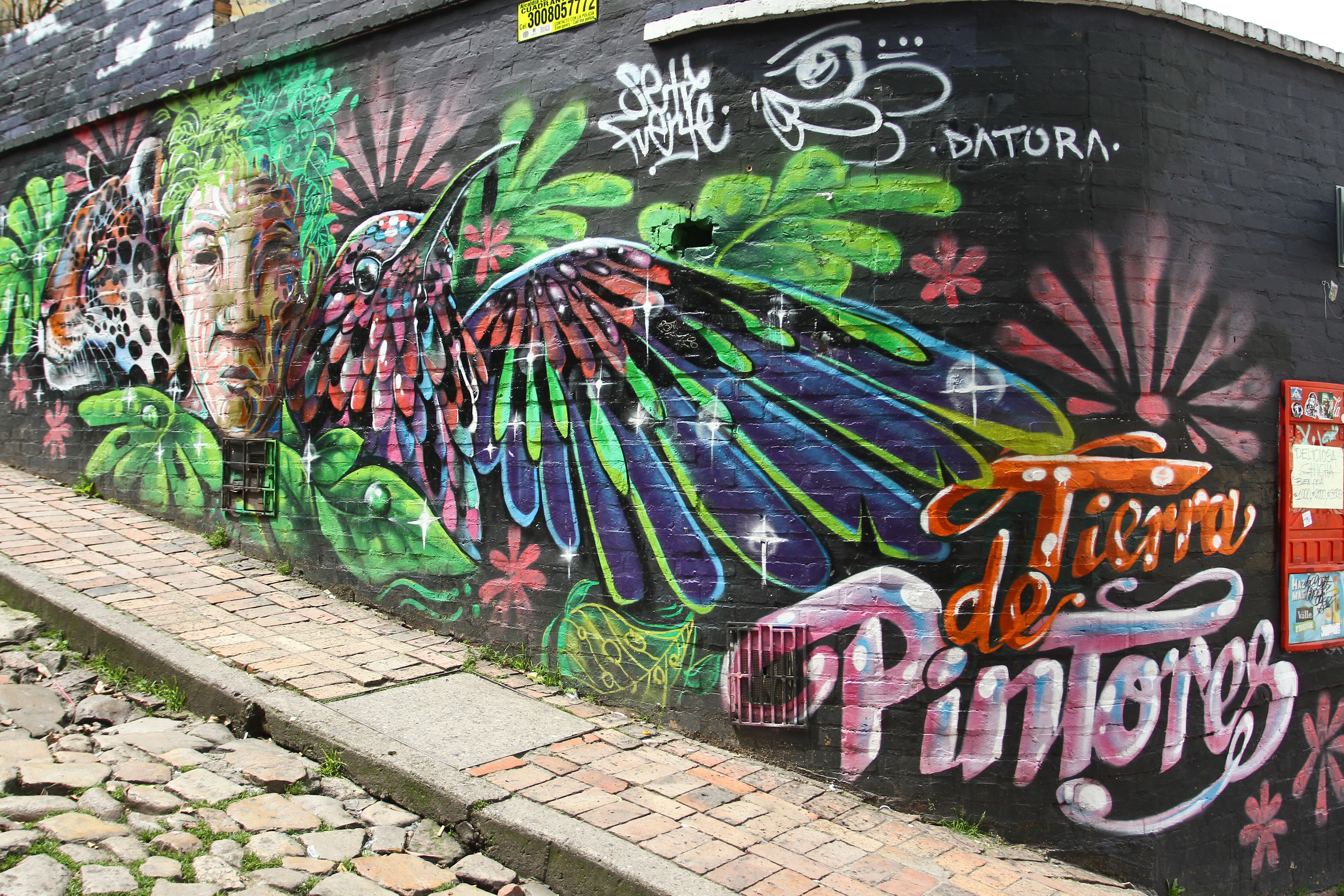 Uno de los graffitis más representativos del arte urbano en Bogotá,  (Candelaria - Centro) (Colprensa - Sofía Toscano)