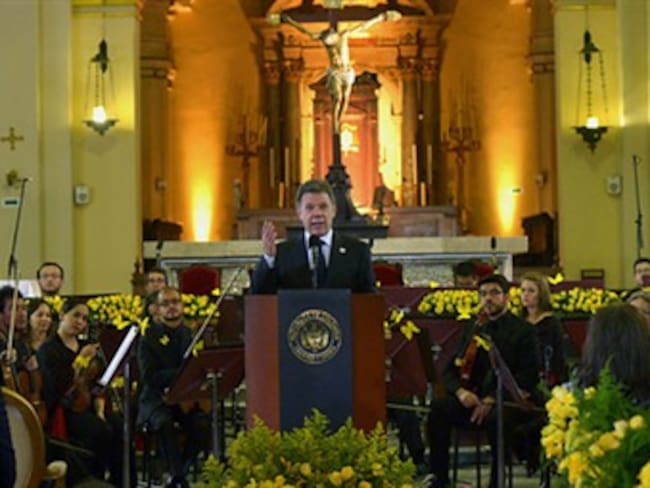 "En memoria de Gabo no claudicaré en buscar la paz": Santos