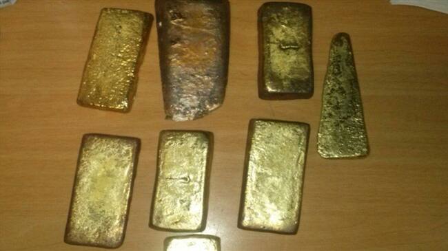 Por primera vez en Colombia se realizará extinción de dominio a metales preciosos obtenidos mediante minería ilegal,. Foto: Cortesía de la Policía Nacional.
