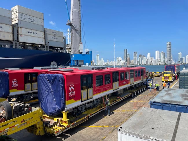 Metro de Bogotá: ya está en Colombia el noveno tren de la Línea 1, pronto llegará a la capital