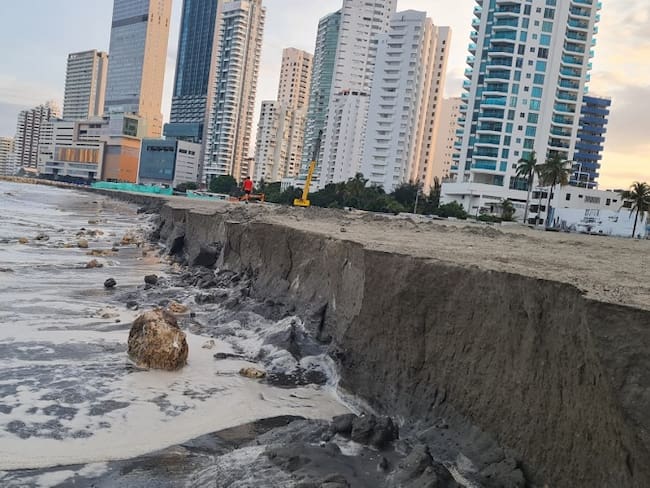 Apertura de Playa 4 en Cartagena está en vilo por graves problemas de erosión