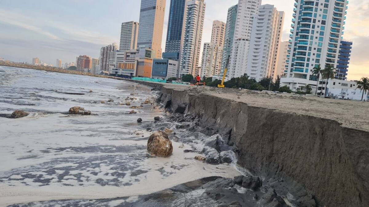 Apertura de Playa 4 en Cartagena está en vilo por graves problemas de erosión