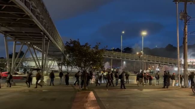 Bloqueos en Bogotá. Foto: Caracol Radio