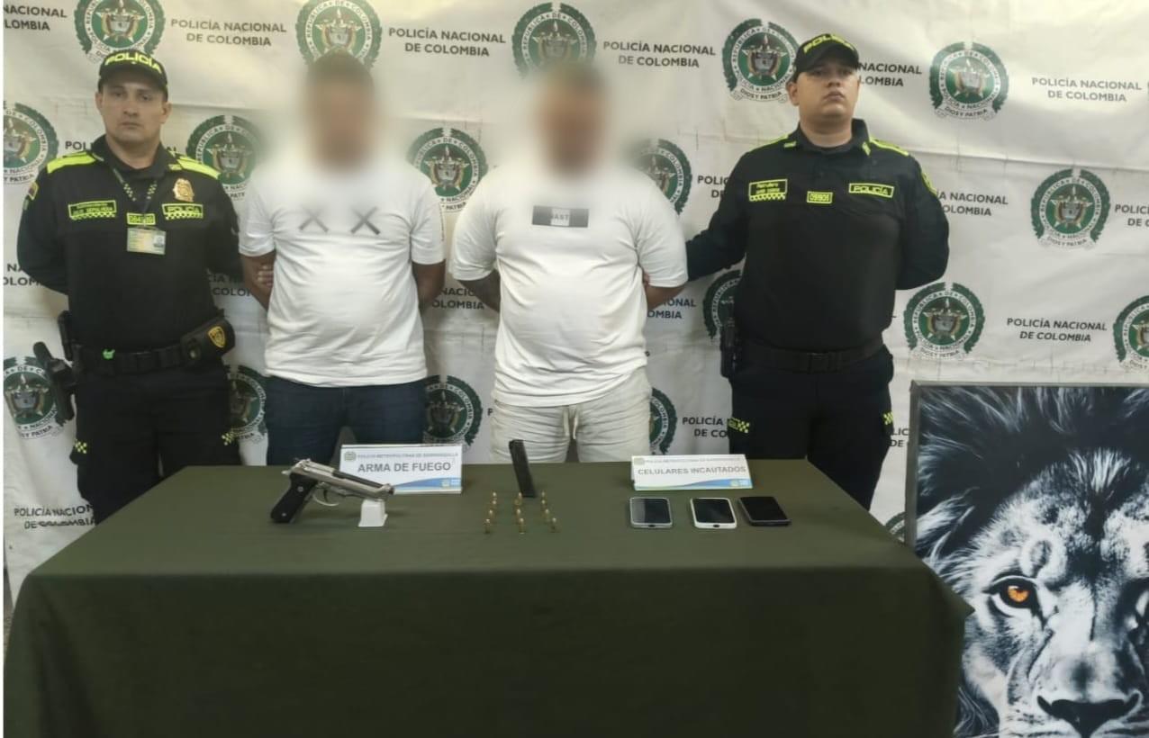 Policía captura dos presuntos integrantes de “Los Costeños” en Barranquilla(Foto: cortesía Policía Nacional)