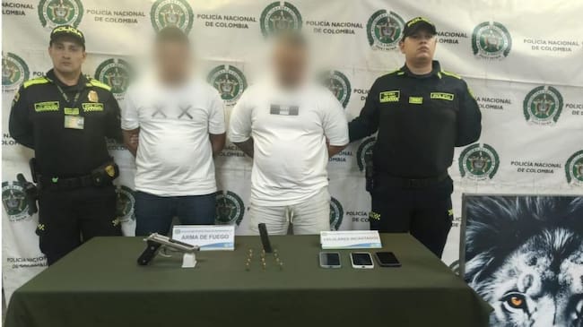 Policía captura dos presuntos integrantes de “Los Costeños” en Barranquilla(Foto: cortesía Policía Nacional)