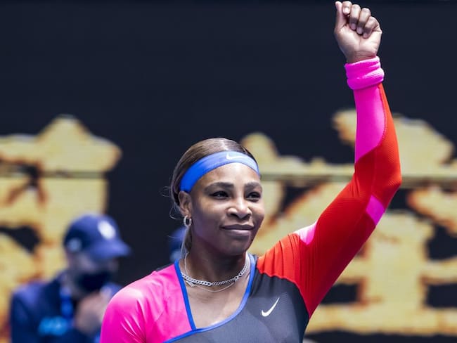 Serena Williams festeja su cómoda victoria ante la alemana Laura Siegemund.