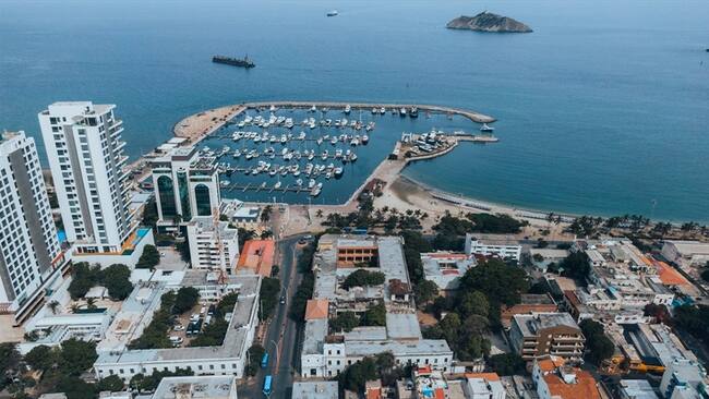 El Centro Histórico de Santa Marta, en Colombia, podría quedar bajo el agua en 2050, de acuerdo a Climate Central. Foto: Getty Images/ AscentXmedia