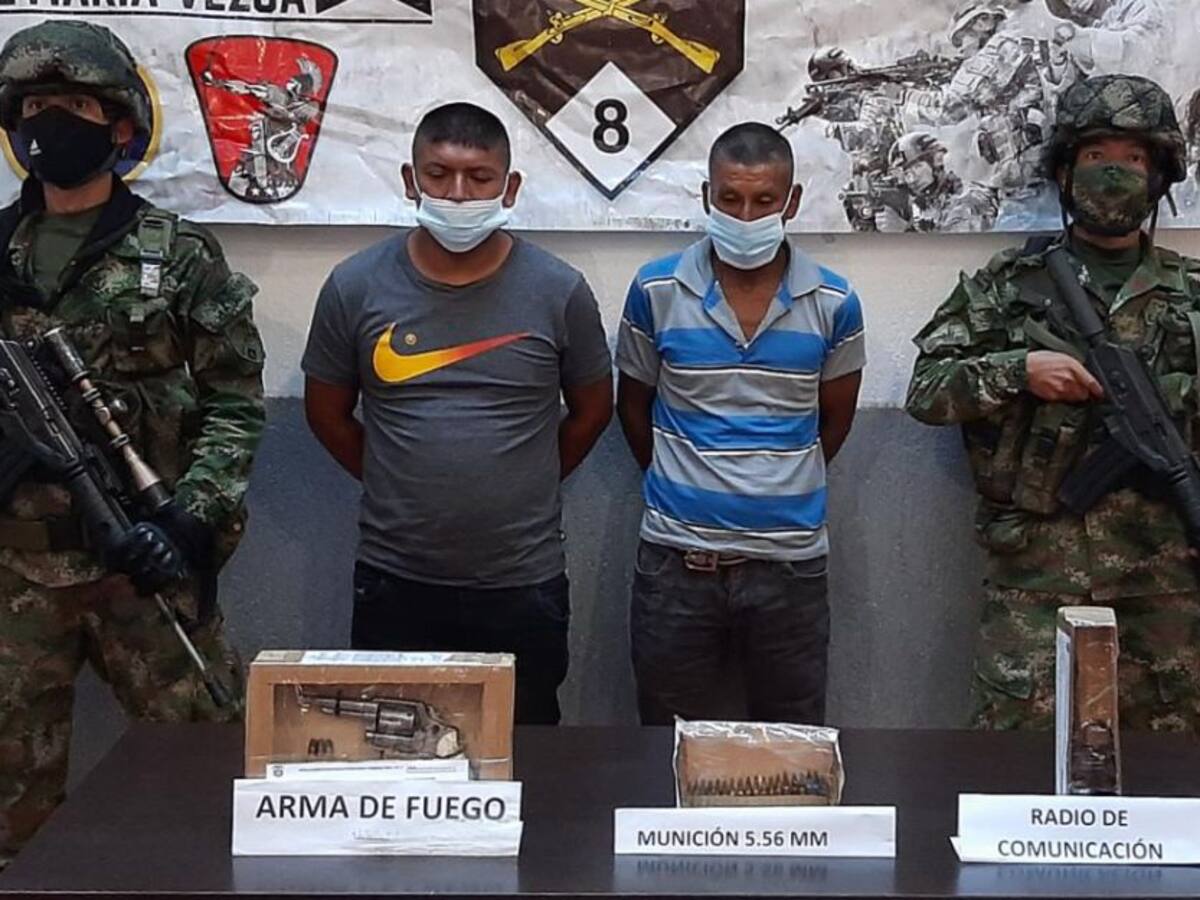 Capturados hombres del GAO-r Dagoberto Ramos Ortiz en Corinto, Cauca