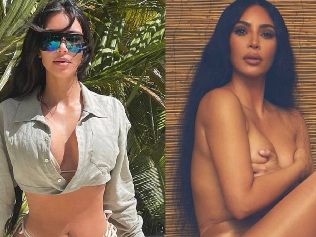 “Tienes 10 en perfección”: Fotaza de Kim Kardashian en tanga naranja