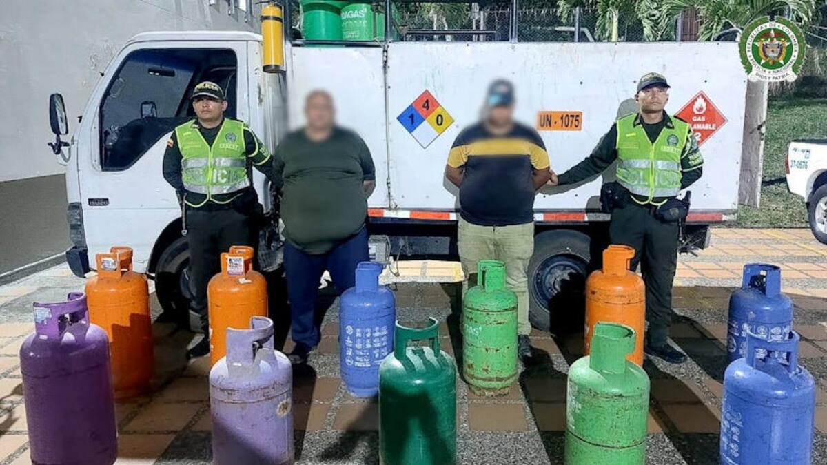 Las autoridades recuperaron 58 cilindros de gas robados en Antioquia