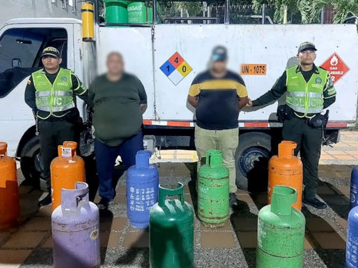 Las autoridades recuperaron 58 cilindros de gas robados en Antioquia