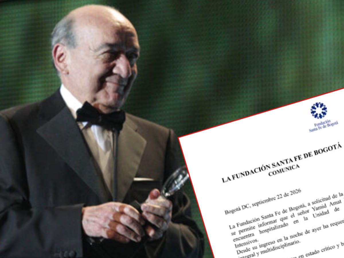 Parte de salud de Yamid Amat: Fundación Santa Fe confirma “estado crítico y pronóstico reservado”