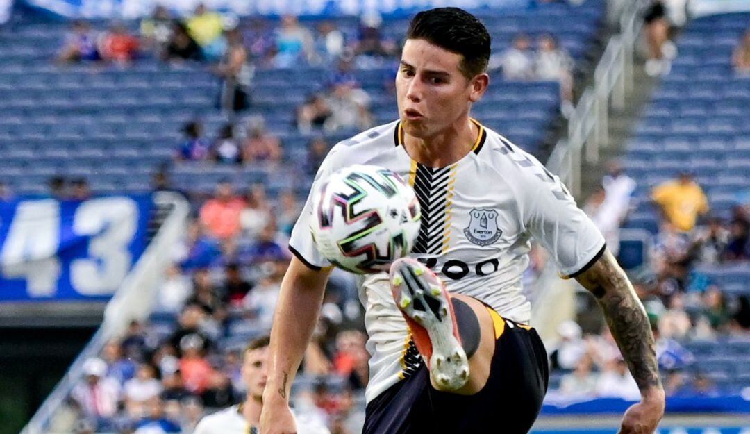 James Rodríguez durante su presencia en el juego ante Pumas de México.