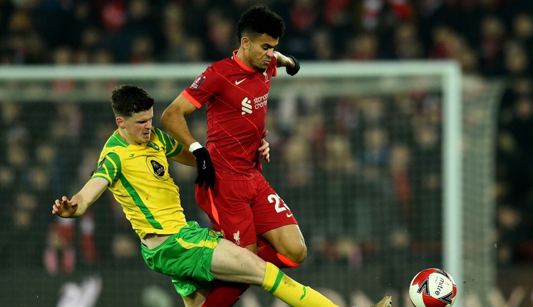 Luis Díaz ingresó al minuto 84 contra el Norwich City