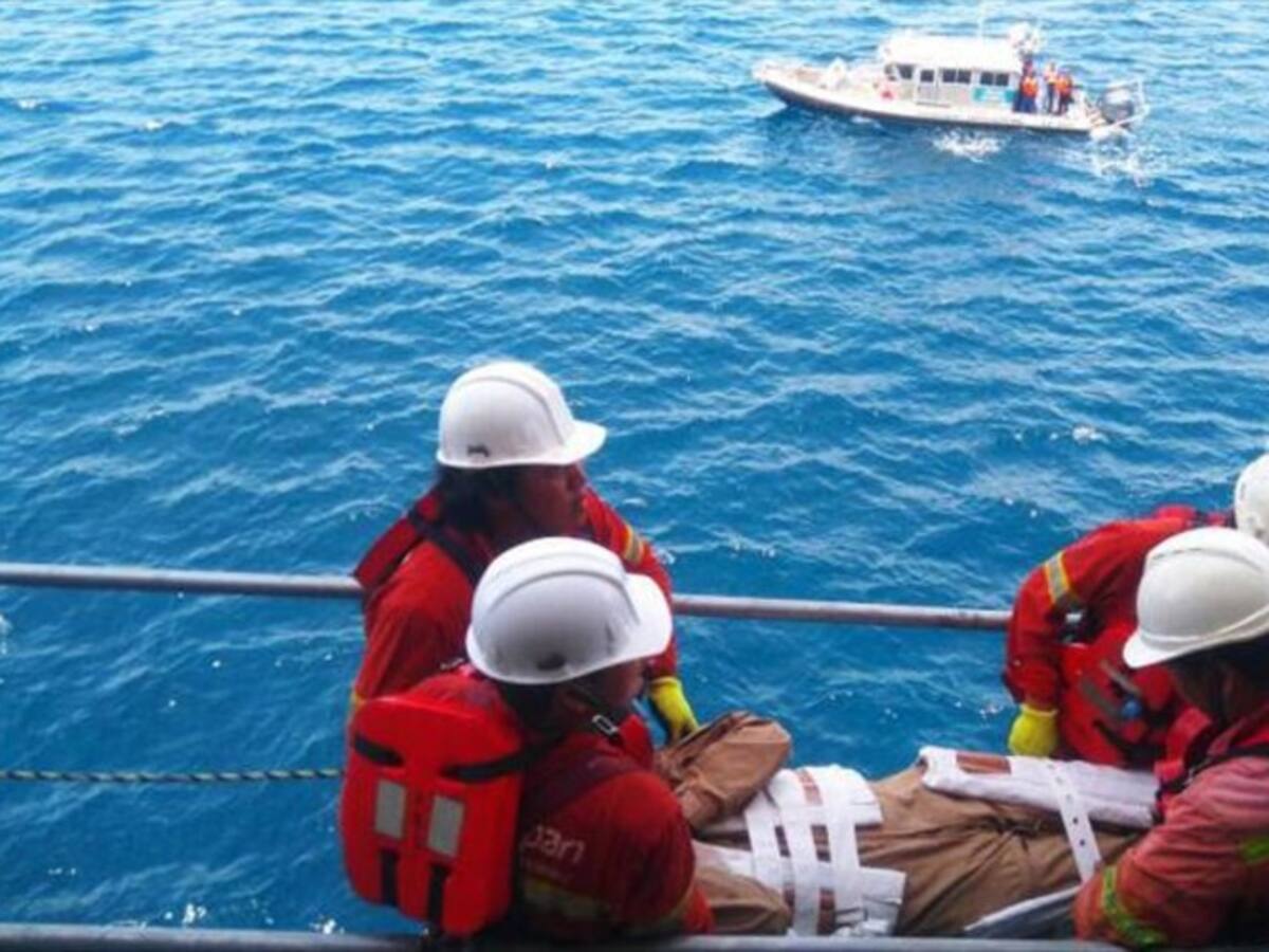 Tripulante que perdió varios dedos fue rescatado por la Armada Nacional