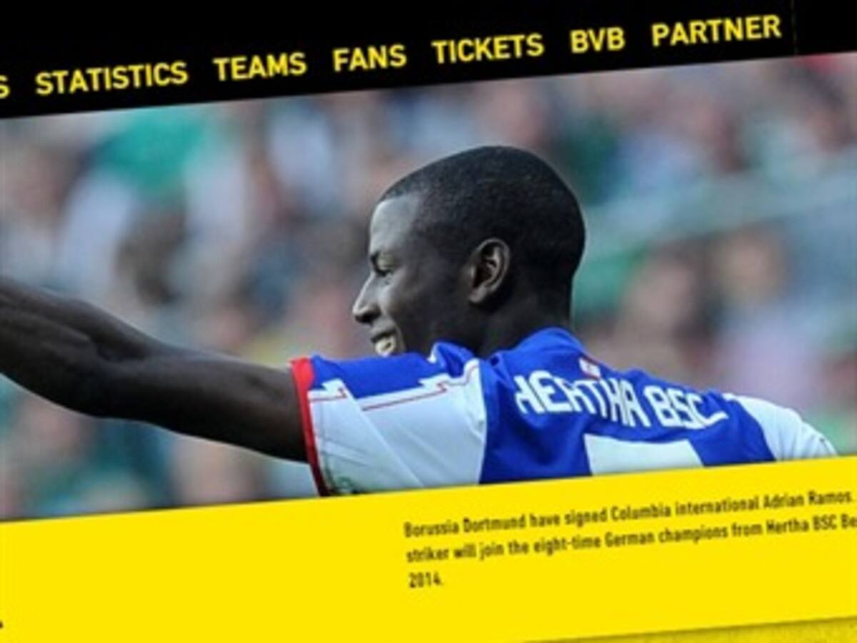 Borussia Dortmund confirma la vinculación de Adrián Ramos