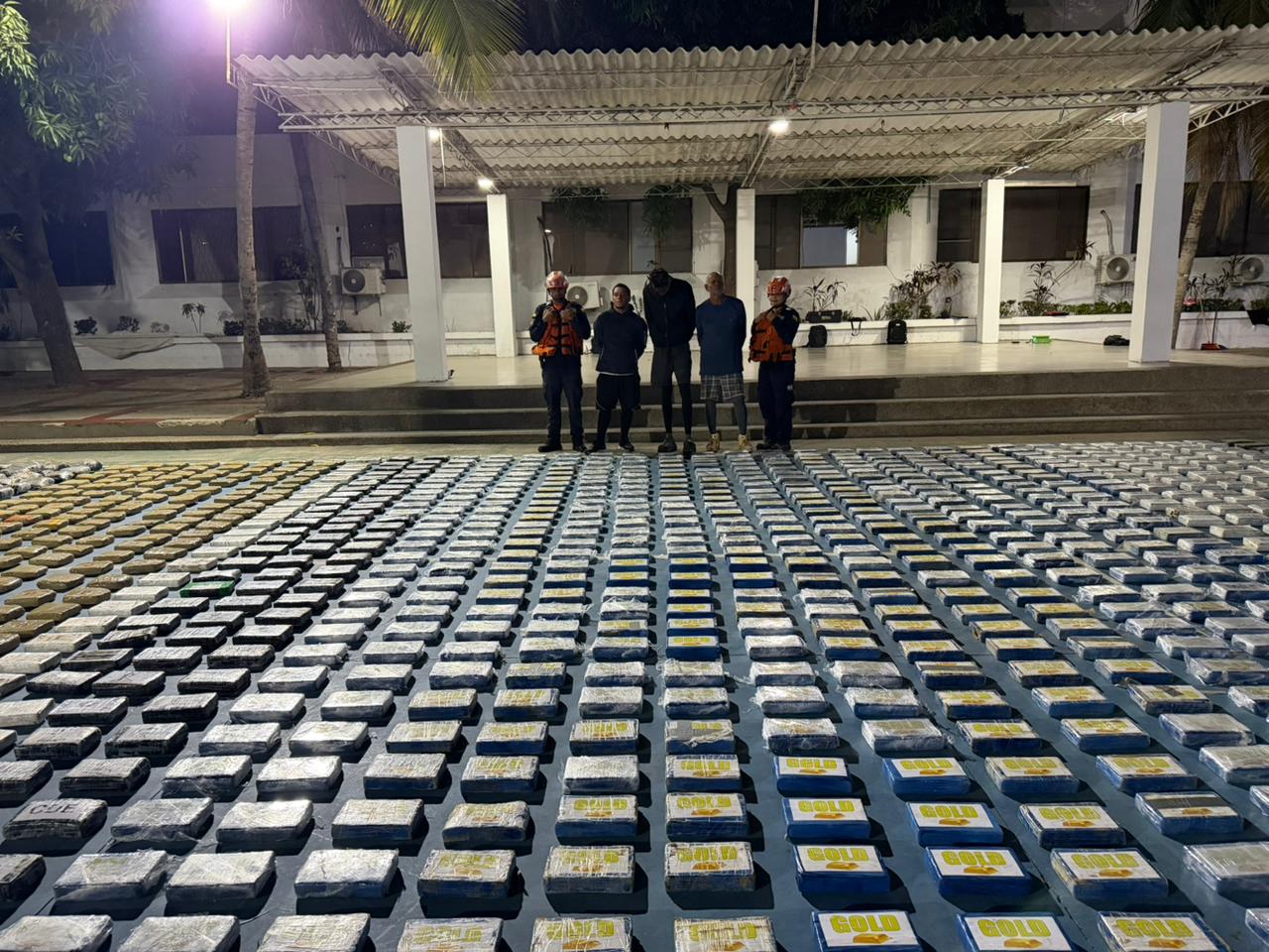 Droga incautada en el mar Caribe