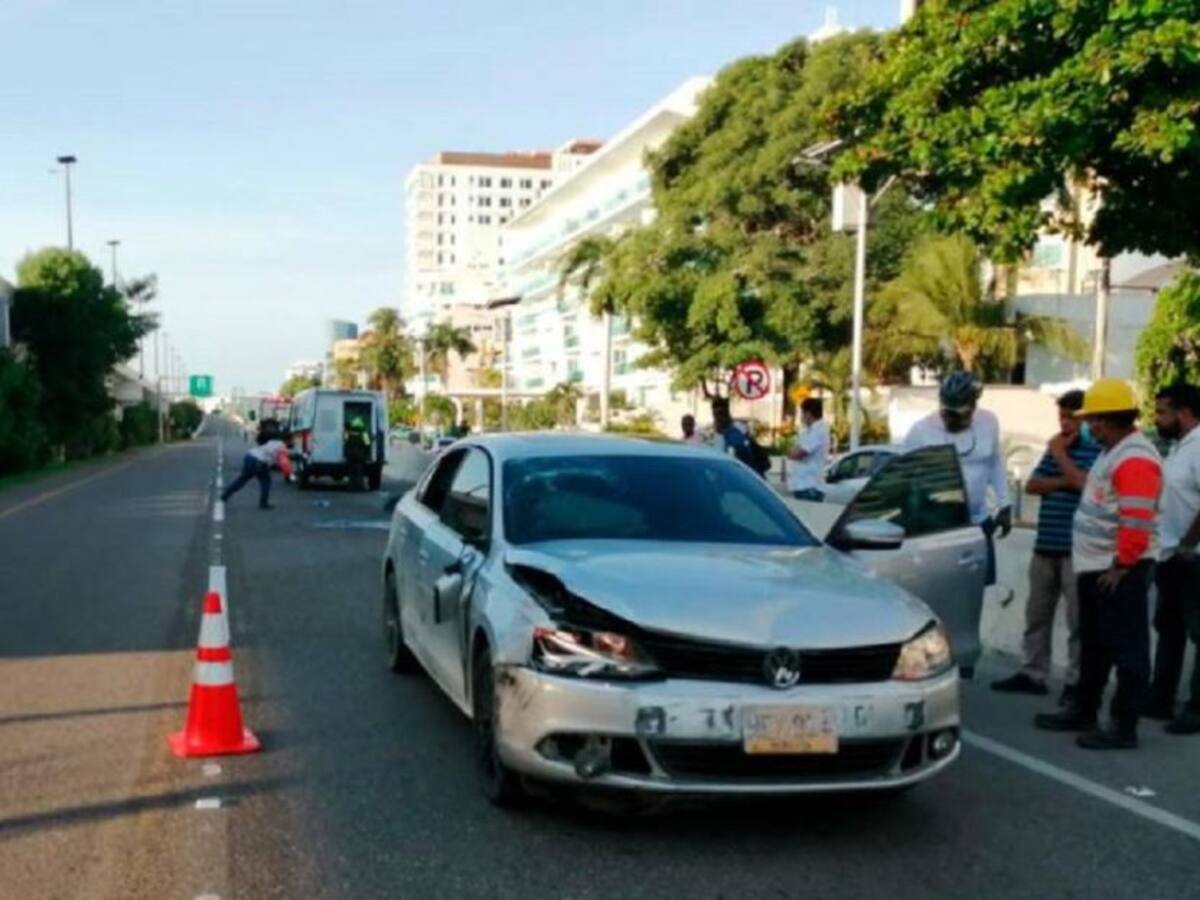 Siniestro vial en La Boquilla deja un ciclista herido