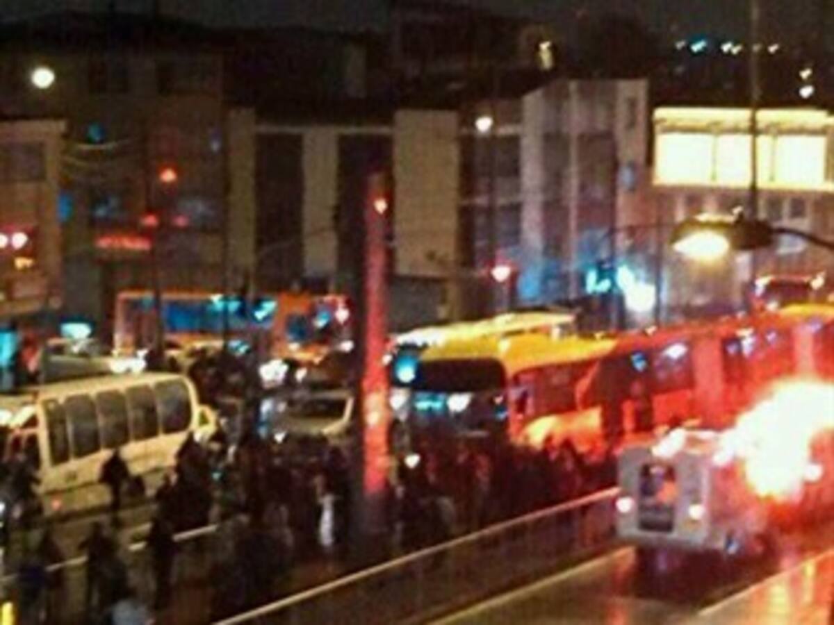 Dos buses de Transmilenio se estrellaron en el sur de la ciudad