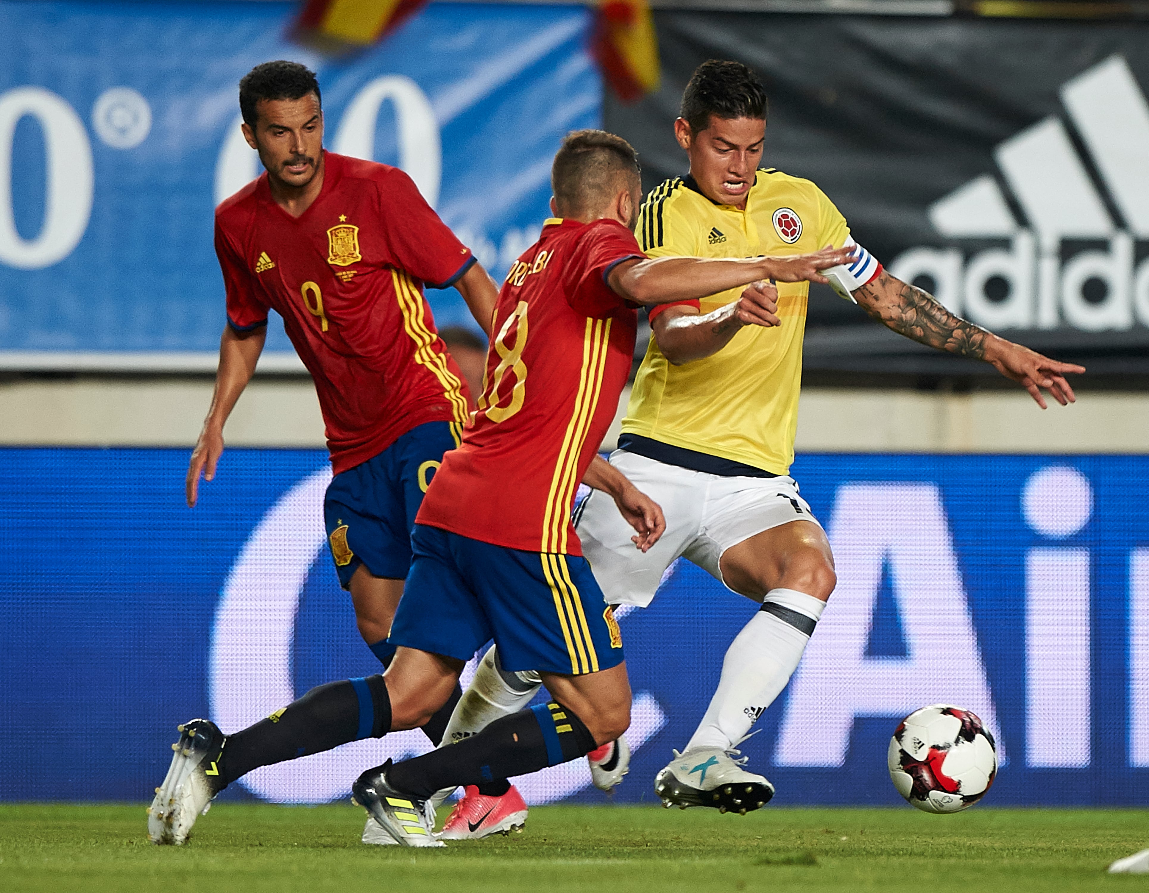 Último duelo amistoso entre Colombia y España, el cual se disputó en 2017.  (Photo by Quality Sport Images/Getty Images)