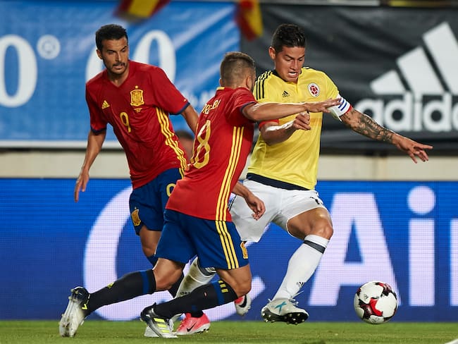 Último duelo amistoso entre Colombia y España, el cual se disputó en 2017.  (Photo by Quality Sport Images/Getty Images)