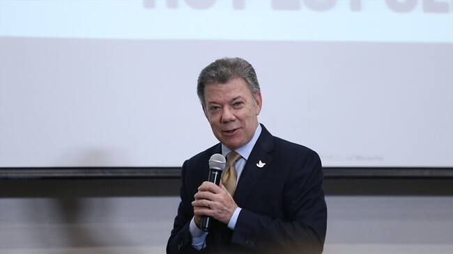 Juan Manuel Santos pidió que termine el trámite de la ley estatutaria que dará vida a la Justicia Especial para la Paz, un paso muy fundamental para consolidar la paz. Foto: Colprensa