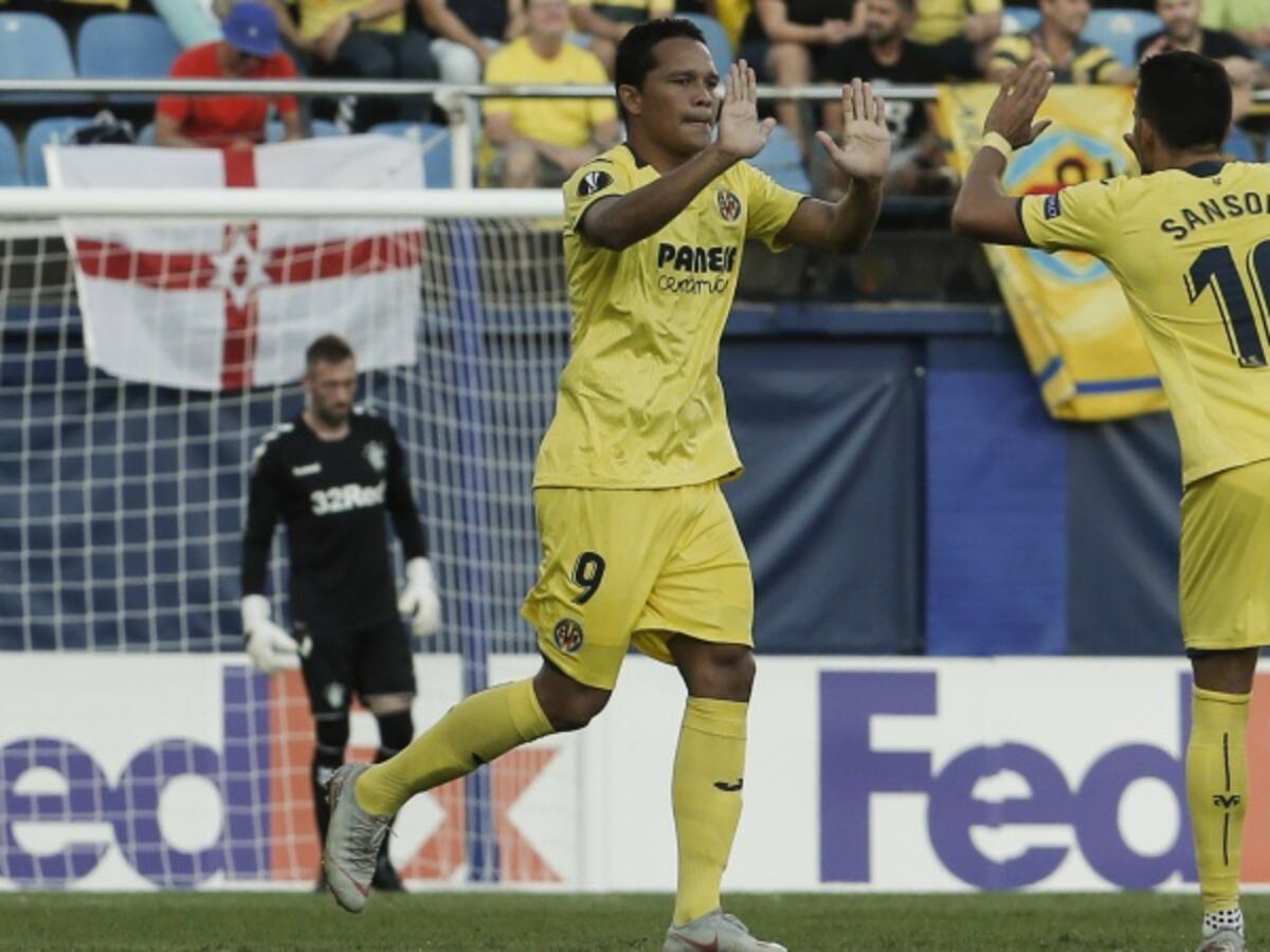 Carlos Bacca jugó en la victoria del Villarreal sobre Athletic de Bilbao