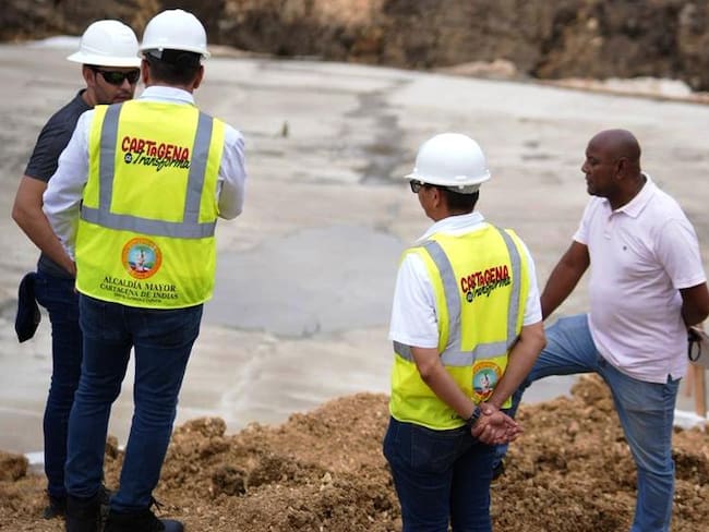 Verifican avances del puente que une Las Palmeras y Las Palmeritas en Cartagena