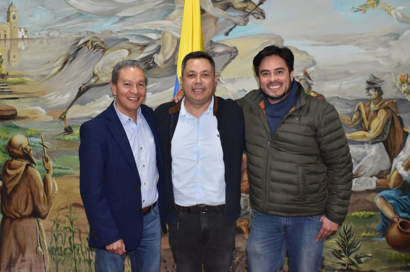 De izquierda a derecha: Luis Alejandro Camargo, Segundo Vicepresidente, Wilson Ruiz Lara, Presidente electo y Julián López Leiton, Primer Vicepresidente / Cortesía: Concejo de Tunja.