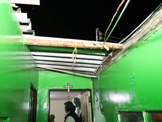 Viviendas afectadas en Tunja / Cortesía: Alcaldía de Tunja.