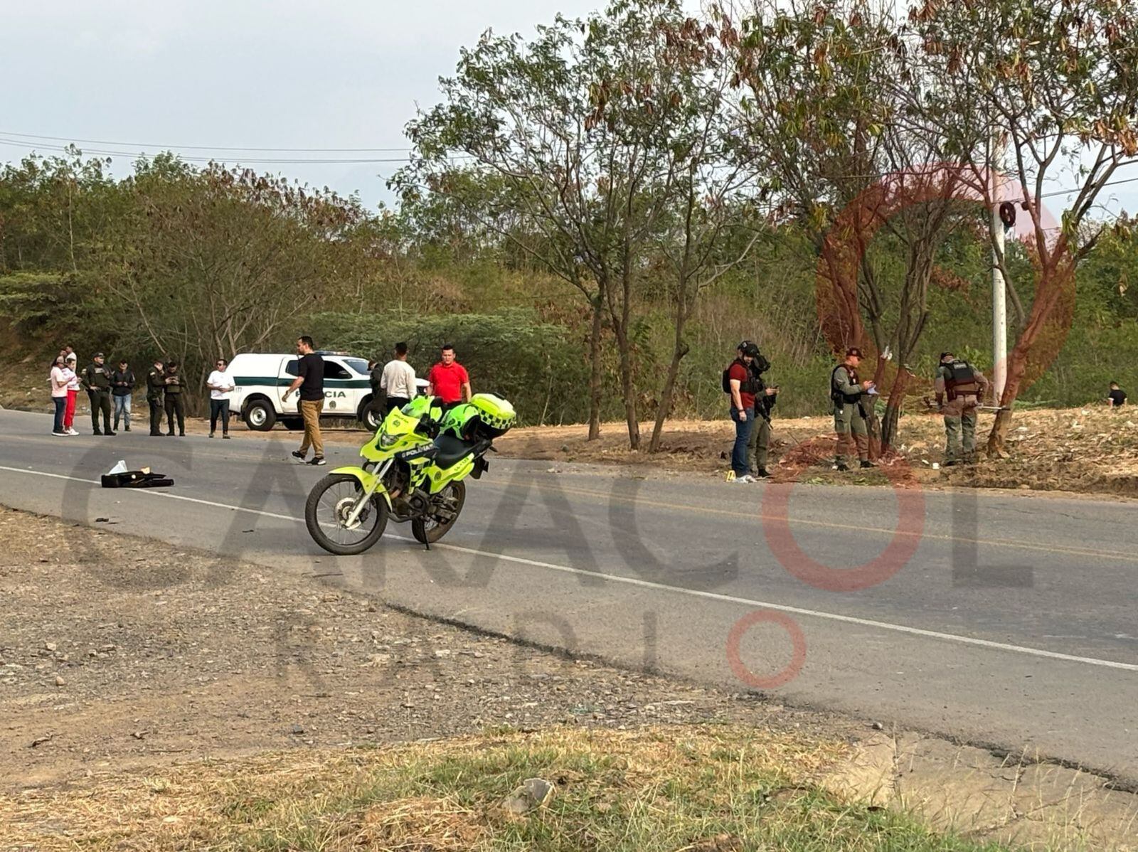 Atentado contra la policía en anillo vial occidental de Cúcuta. / Foto: Caracol Radio Cúcuta.