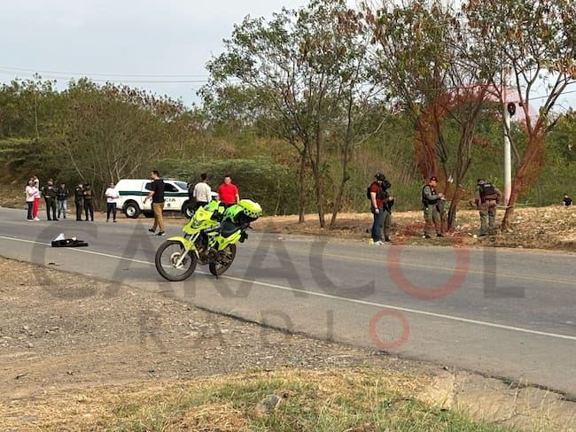 Atentado contra la policía en anillo vial occidental de Cúcuta. / Foto: Caracol Radio Cúcuta.