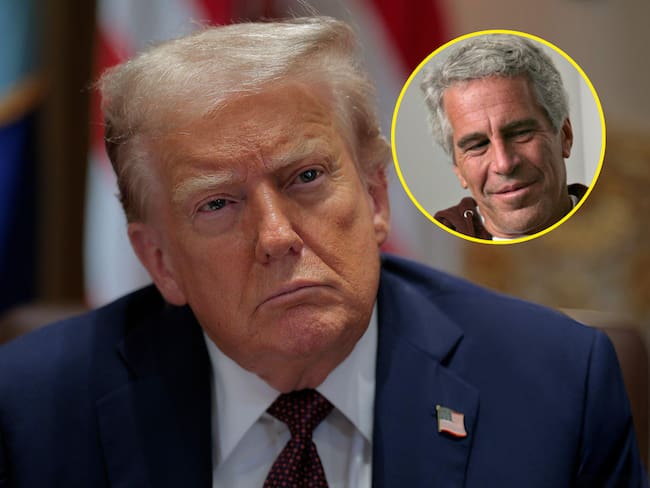 “No es mi firma”, aseguró Trump sobre carta de cumpleaños de Epstein. Foto: Getty Images.