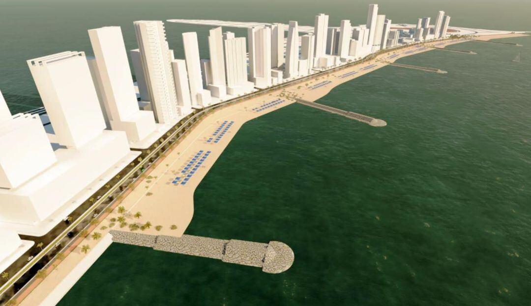 13,95% avance de Proyecto de Protección Costera de Cartagena Fase 1