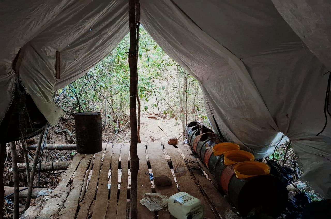 Laboratorio clandestino en Buena Esperanza / Foto Ejército Nacional