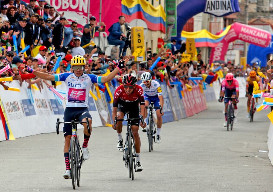 Tercera etapa del Tour Colombia 2.1 ganada por Juan Sebastián Molano en 2020 (Colprensa - Cortesía)