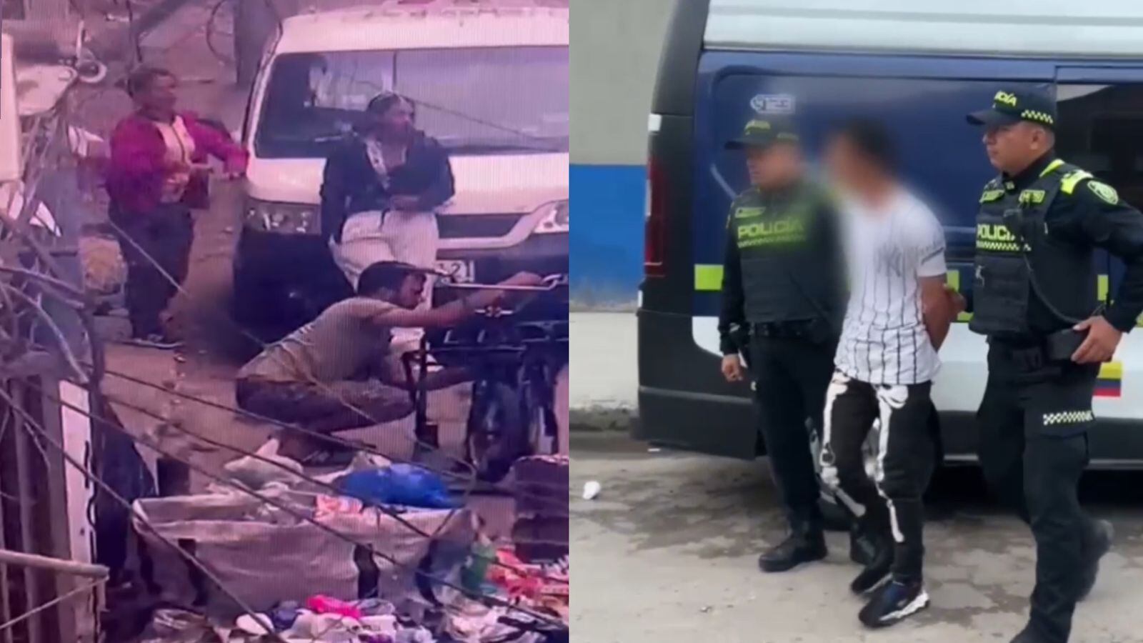Delincuentes capturados en Bogotá