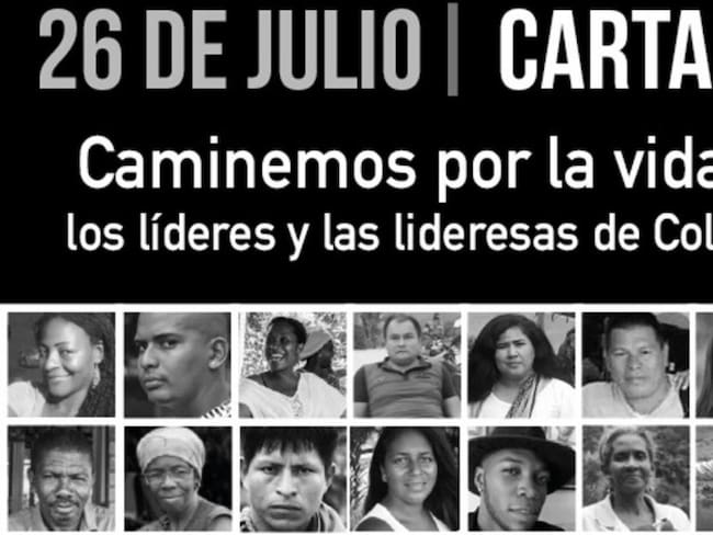 Cartagena caminará por la vida de los líderes sociales de Colombia