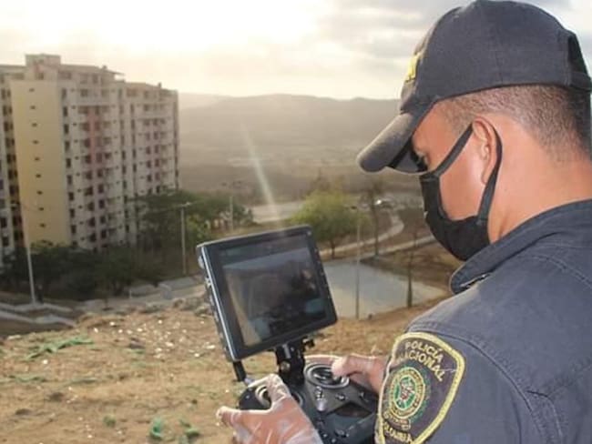 Utilizan drones de la Policía para garantizar cuarentena en Barranquilla