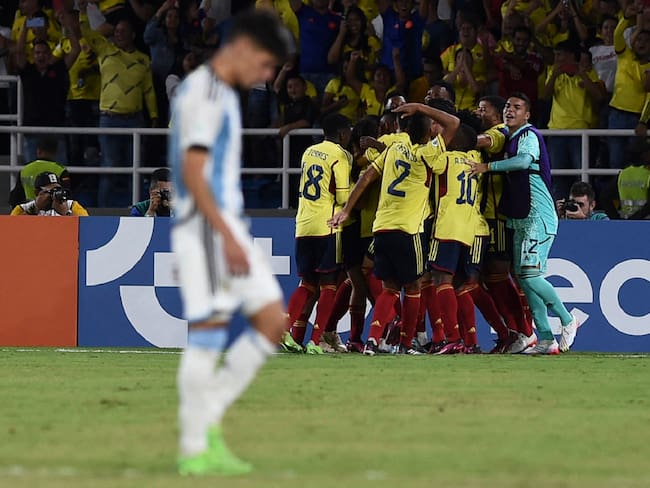 Selección Colombia en el Sudamericano Sub-20. (Photo by JOAQUIN SARMIENTO/AFP via Getty Images)