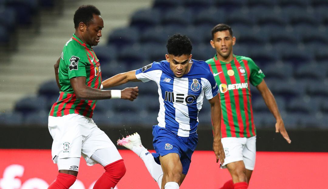 El colombiano Luis Díaz durante el partido contra el Marítimo.