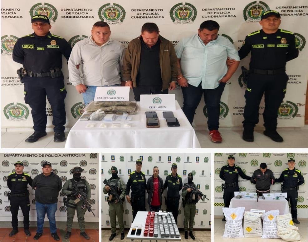 Miembros de Los Orión capturados. Foto: X Abelardo De La Espriella (@ABDELAESPRIELLA)