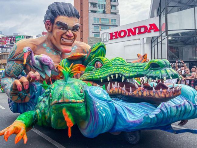 Desfile de carrozas en la Feria Bonita de Bucaramanga Foto: Alcaldía de Bucaramanga