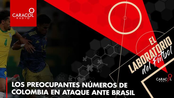 El Laboratorio del Fútbol: Los preocupantes números de Colombia en ataque ante Brasil