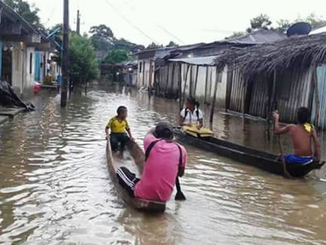 Desbordamiento del río Cauca en Bolívar provoca inundaciones en San Jacinto del Cauca