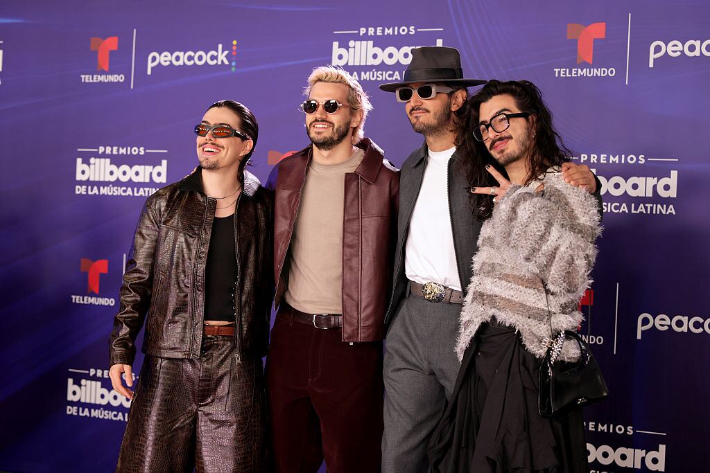 MIAMI, FLORIDA - OCTOBER 23: Members of Morat attend the 2025 Billboard Latin Music Awards at James L. Knight Center on October 23, 2025 in Miami, Florida.  (Photo by Alekandra London/WireImage)