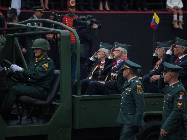 Veteranos de las fuerzas militares. Foto: Juancho Torres / Anadolu Agency / Getty Images
